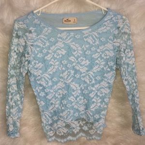 Hollister Lace Slightly Cropped Blouse